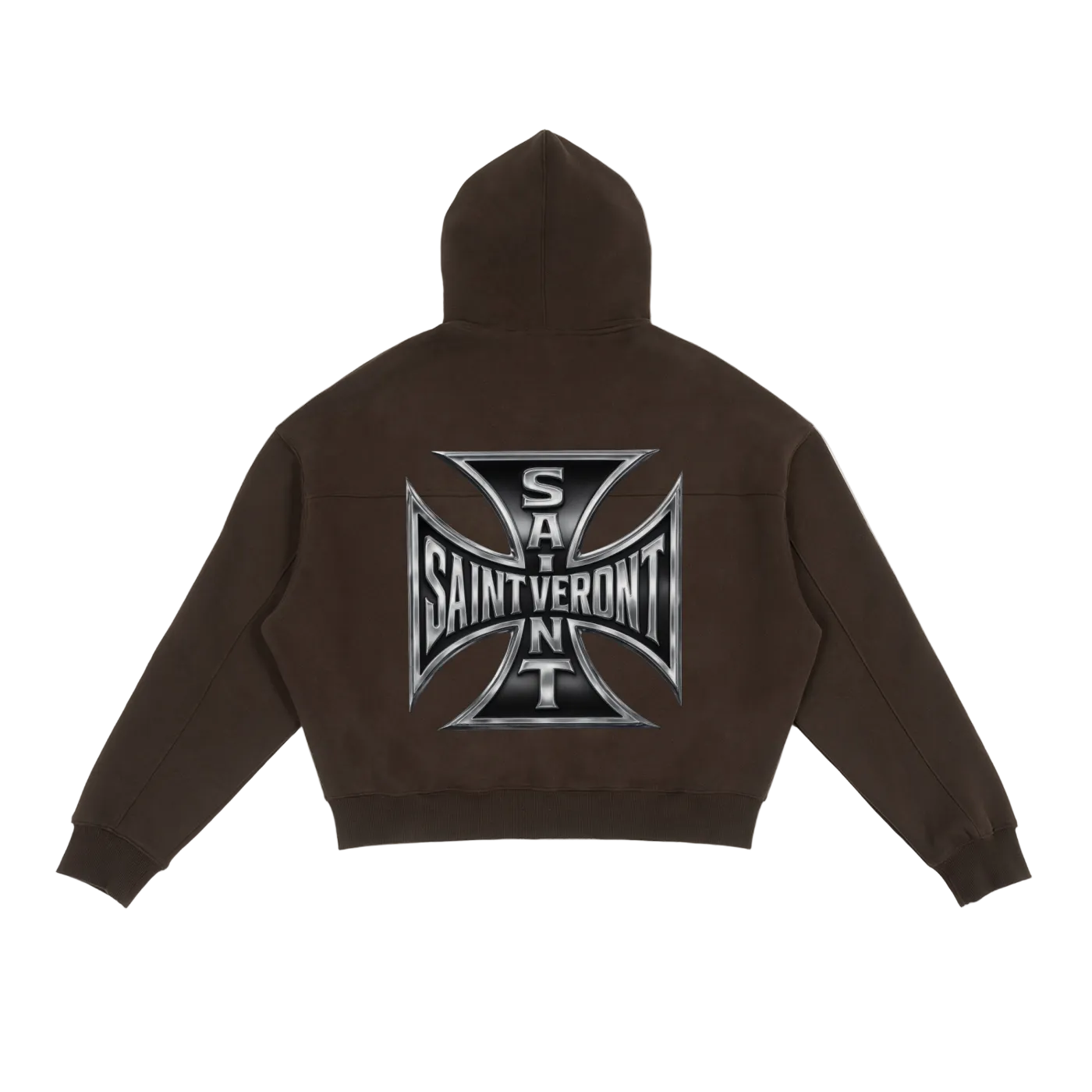 Saint Veront Fleece Zip-Up Boxy Hoodie