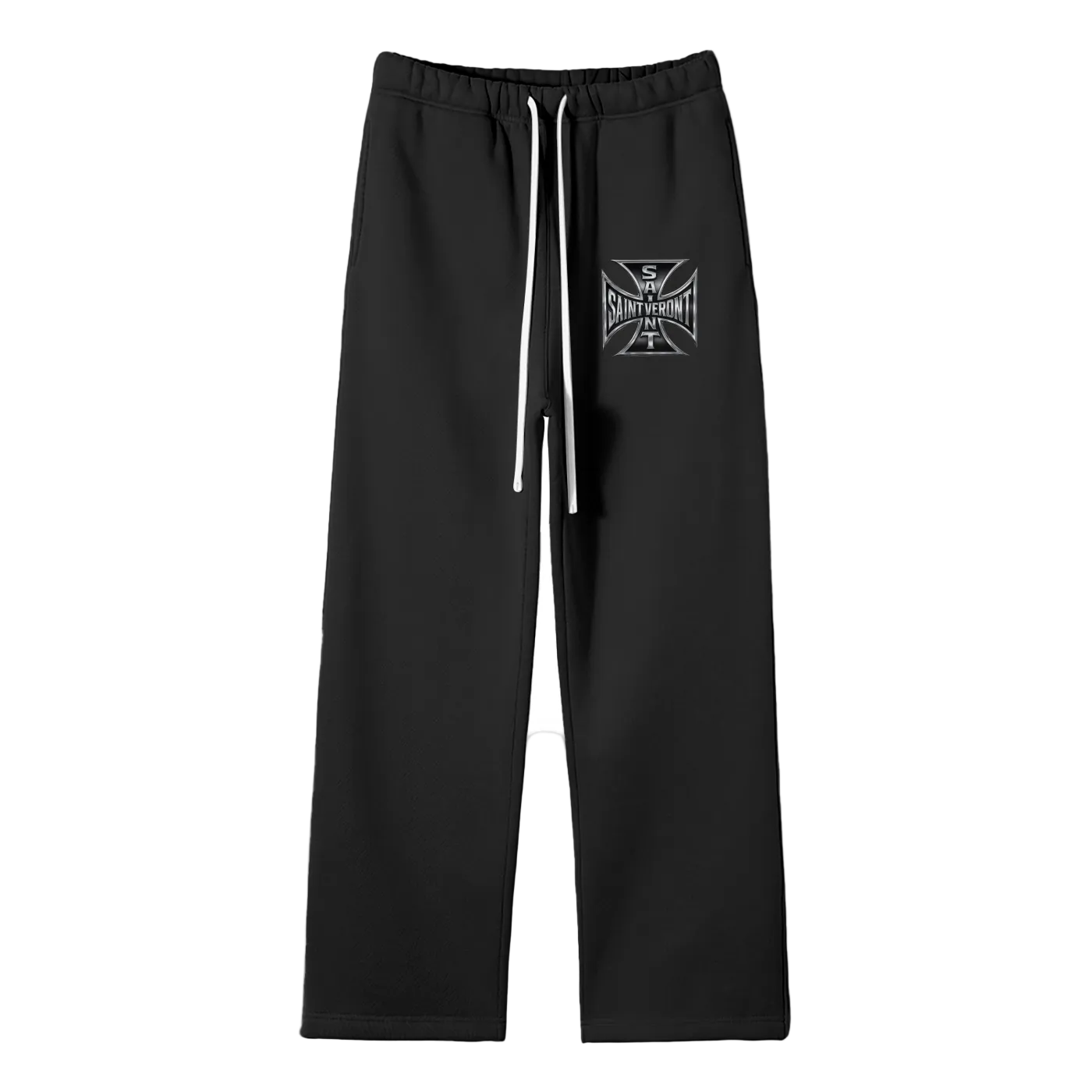 Saint Veront Unisex Solid Color Fleece Straight Leg Pants