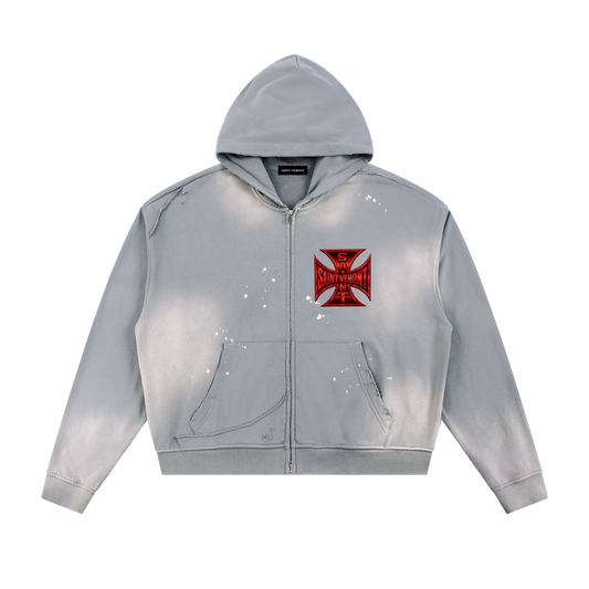 Saint Veront gray  Zip Hoodie
