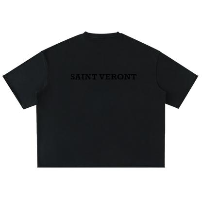 Washed Rolled Hem Half Sleeve T-Shirt