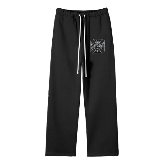 Saint Veront Unisex Solid Color Fleece Straight Leg Pants