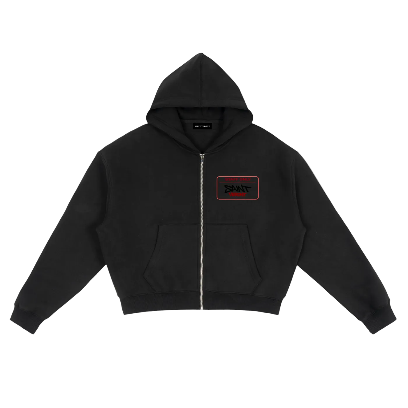 Saint Veront Fleece Zip-Up Boxy Hoodie