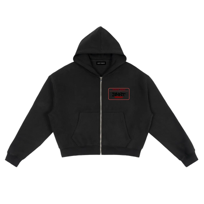 Saint Veront Fleece Zip-Up Boxy Hoodie
