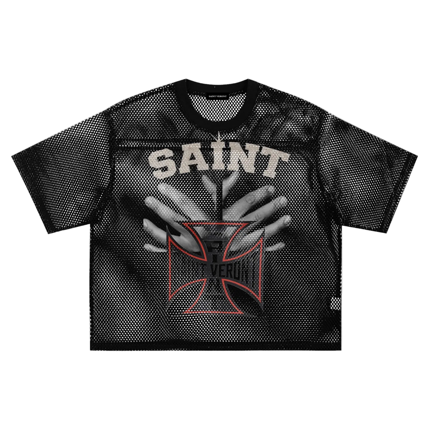 Saint Veront See-through Boxy Net women T-Shirt