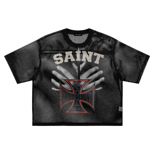 Saint Veront See-through Boxy Net women T-Shirt