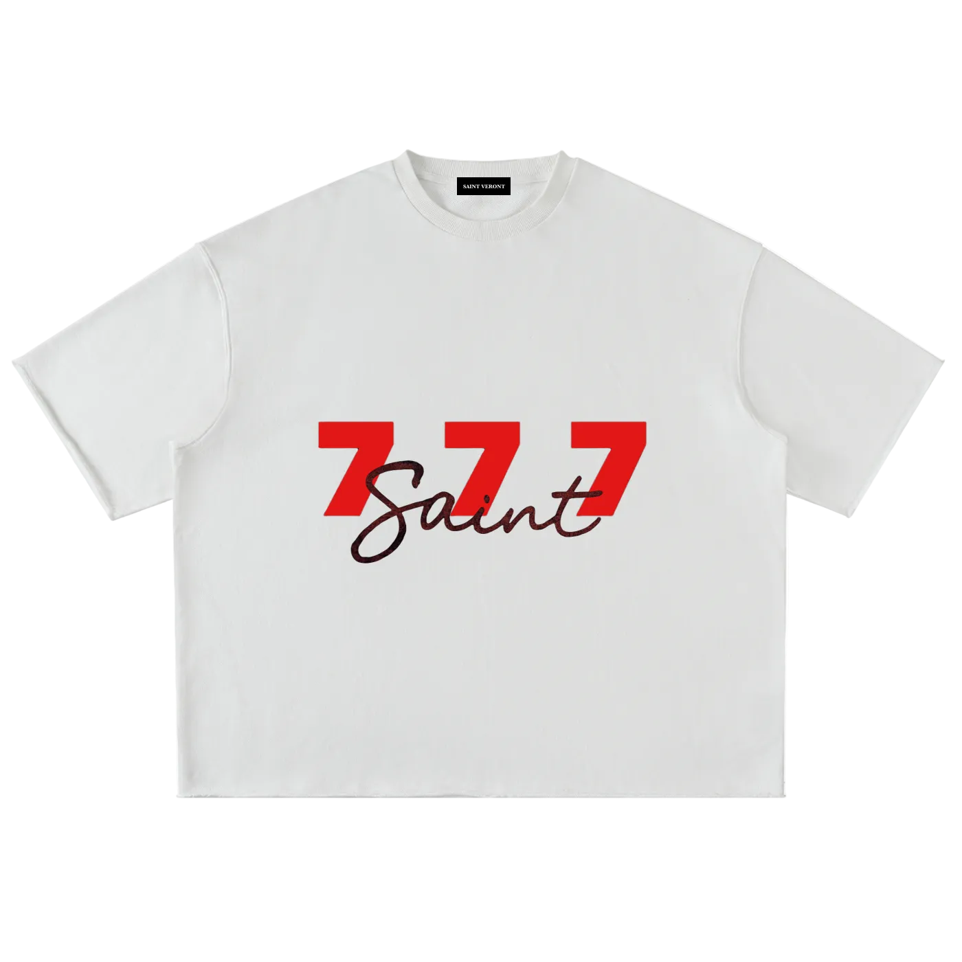 Saint Veront 777 Saint - Washed Rolled Hem Half Sleeve T-Shirt